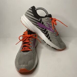 Brooks Womens Launch 6 Grey Black Running Shoes Lace Up Size 9.5. Comfy Running